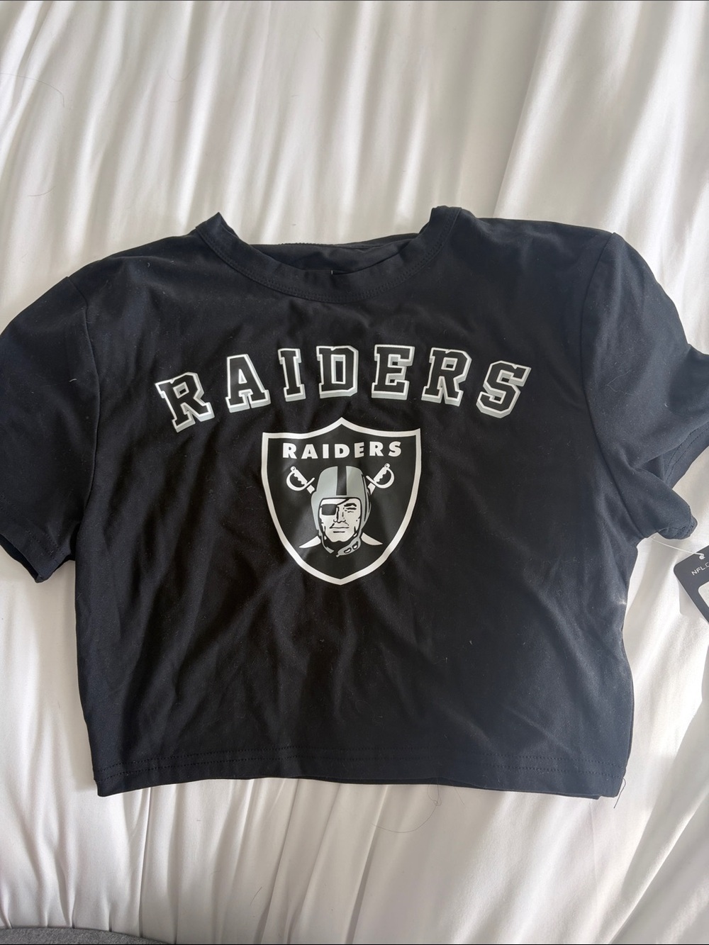 Raiders Black Logo Baby Tee